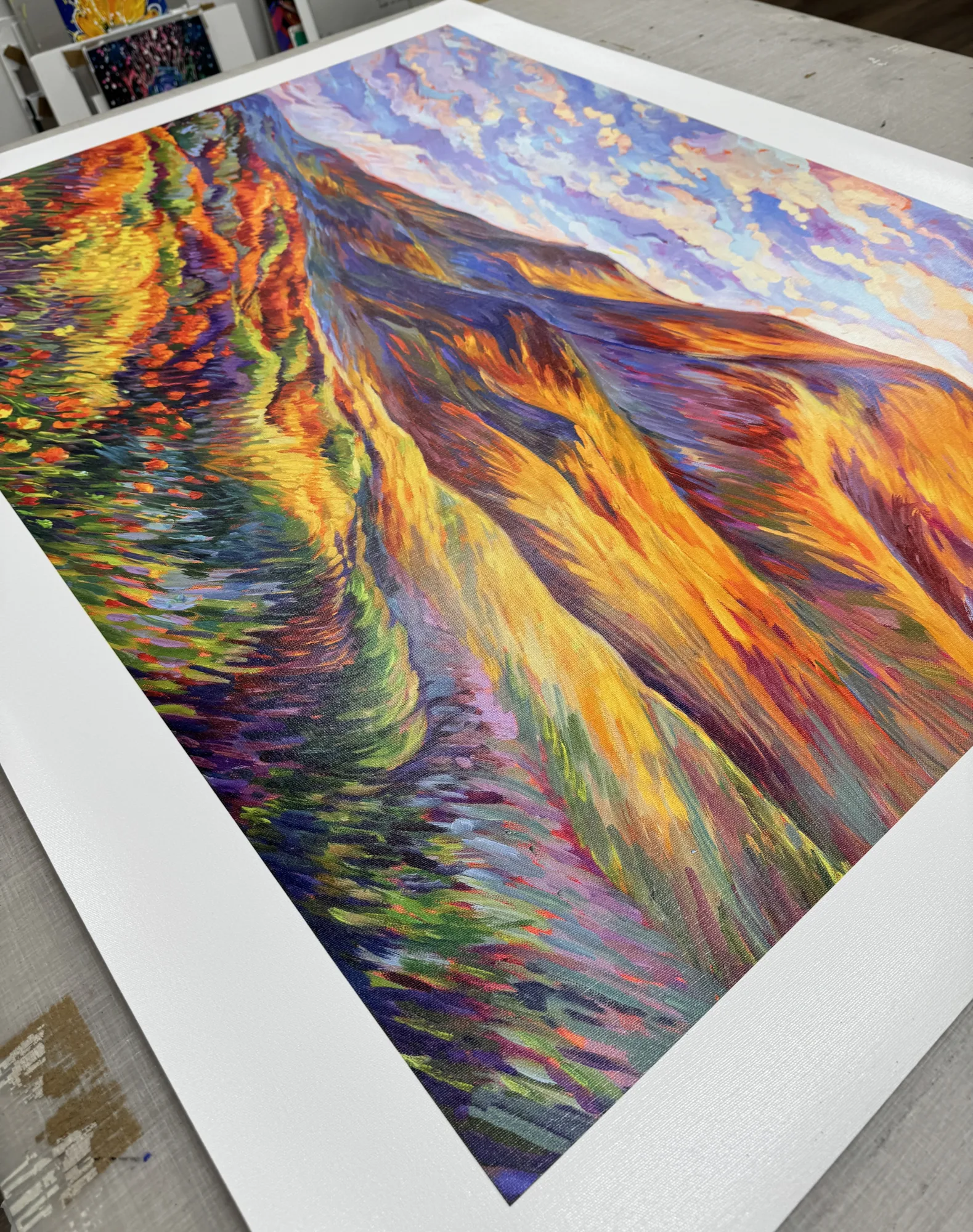 Hand-embellishing the print